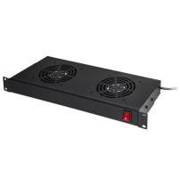 RIPIANO LINK PER ARMADI RACK19" CON 2 VENTOLE NERO 2 AGGANCI 483x170x44mm LKFAN2R LKFAN2R LINK