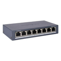 SWITCH HIKVISION  8P LAN GIGABIT DESKTOP 10/100/1000MBPS RJ45 5V DC INPUT CASE METALLICO FANLESS DS-3E0508-O DS-3E0508-O HIKVISI