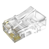 PLUG HIKVISION CONFEZIONE 100 CONNETTORI 8 POLI CAT 6 UTP gold plated, Polycarbonate, UL94V-2, - DS-1M6UA-15U DS-1M6UA-15U HIKVI