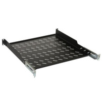 RIPIANO LINK UNIVERSALE PER ARMADIO RACK 19" 1 UNITA' NERO 450MM.4 ATTACCHI (FRONTALE+POSTERIORE) - LKRIP450LN