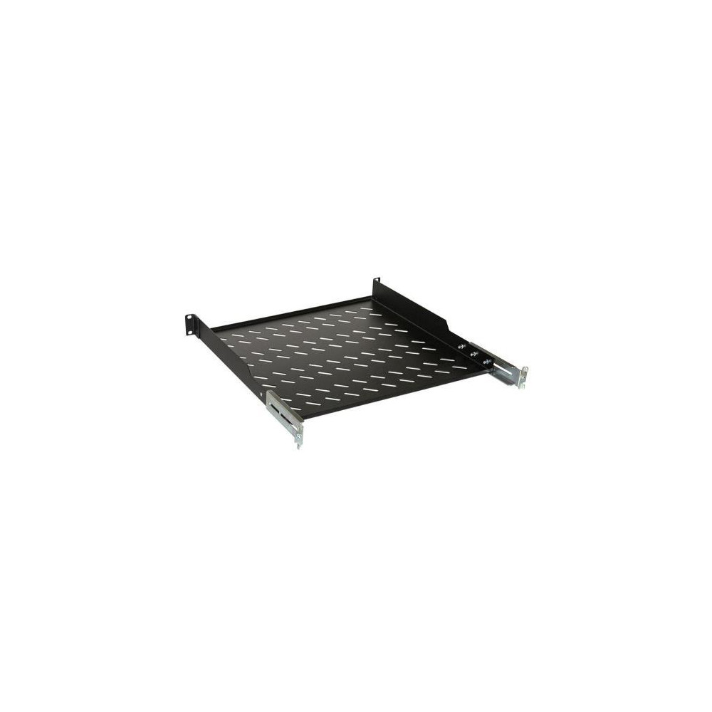 RIPIANO LINK UNIVERSALE PER ARMADIO RACK 19" 1 UNITA' NERO 450MM.4 ATTACCHI (FRONTALE+POSTERIORE) - LKRIP450LN