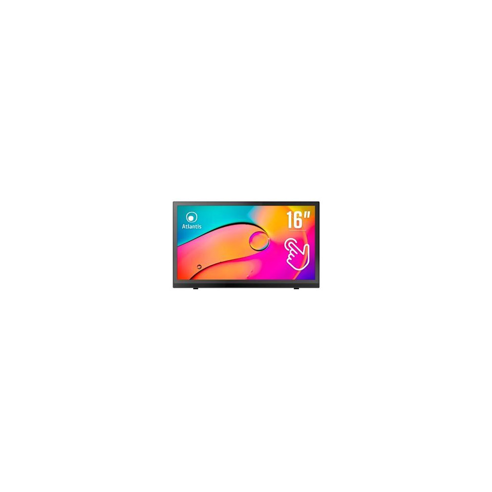 MONITOR ATLANTIS TOUCH LED 15,6" Wide A05-T16A-VHM 1920x1080 15ms 255/204 cd/m² 700:1 (10M:1) VESA MM VGA HDMI 10 Tocchi