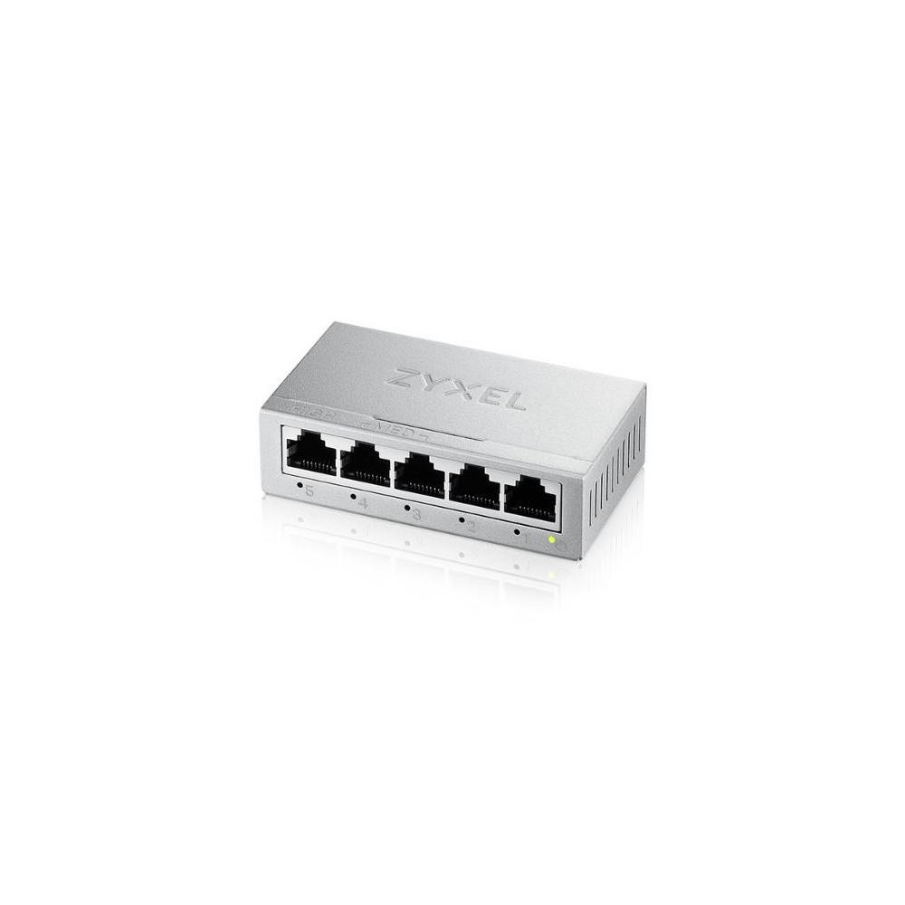SWITCH ZYXEL GS-105B v5 - Switch Unmanaged, 5 porte Gigabit, Chassis metallo, Desktop