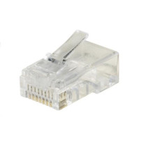 CONFEZIONE 100 CONNETTORI 8 POLI CAT 6 UTP NON SCHERMATO RJ45 PER CAVO SOLIDO LKPL86R LKPL86R LINK