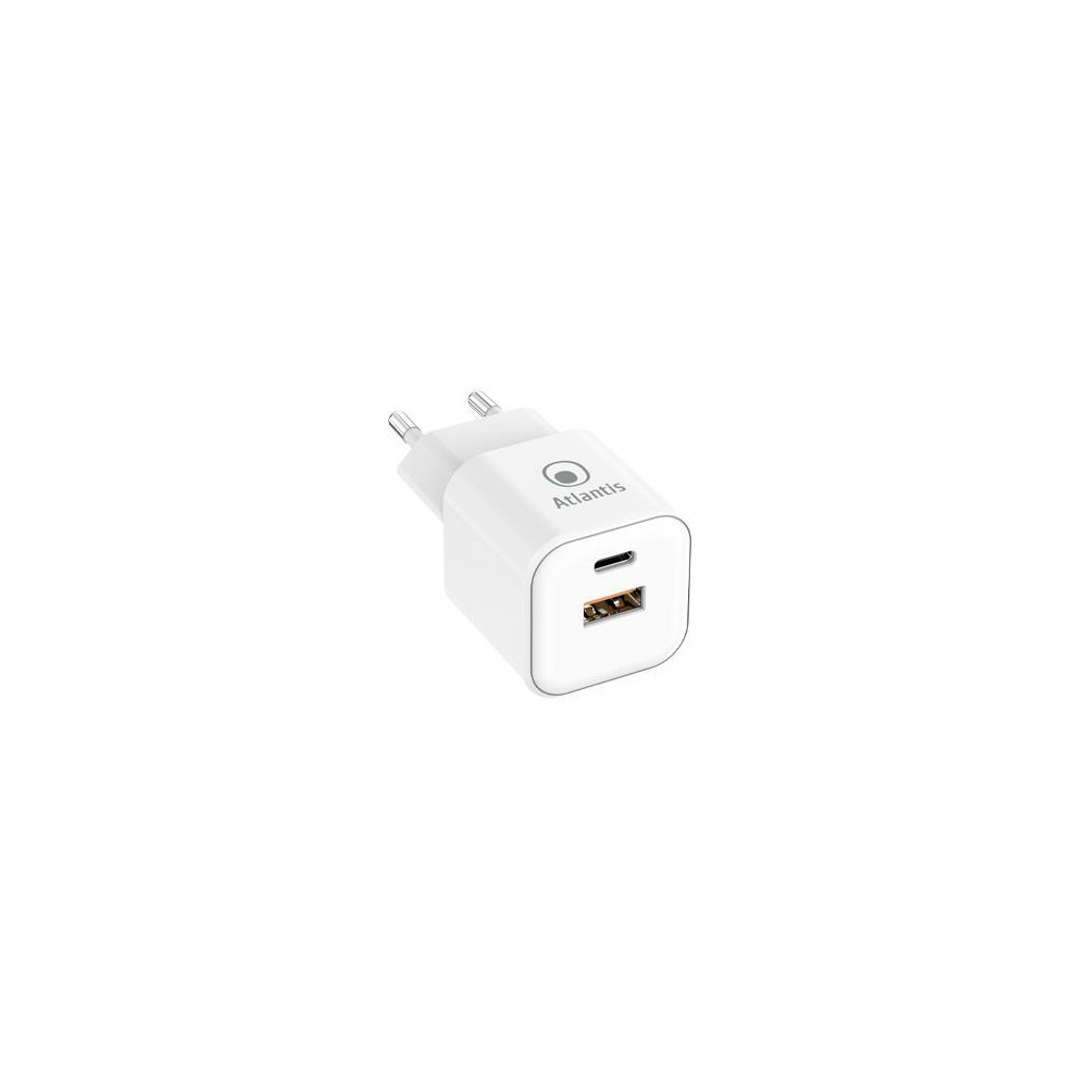 ALIMENTATORE ATLANTIS UNIVERSALE per SMARTPHONE E TABLET P008-PD35GN-2U AC 35W output 1xUSB 1xUSB-C PD TECNOLOGIA GAN