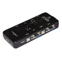 KVM SWITCH USB/VGA LINK PER 4 PC CON 1 MOUSE, 1 TASTIERA USB E 1 MONITOR VGA CON CAVI INCLUSI
