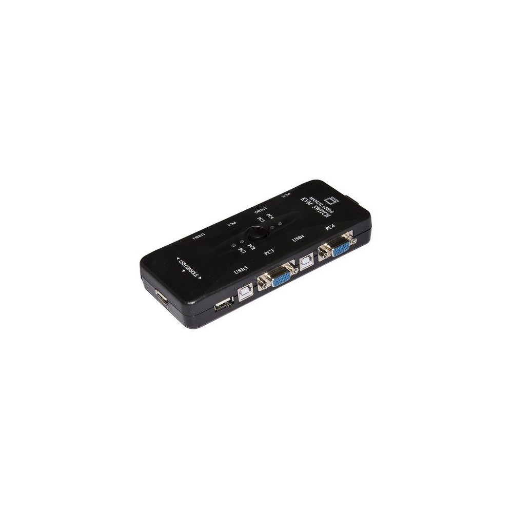KVM SWITCH USB/VGA LINK PER 4 PC CON 1 MOUSE, 1 TASTIERA USB E 1 MONITOR VGA CON CAVI INCLUSI