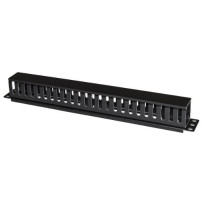 PANNELLO PASSACAVI 1 UNITA' A GABBIA PER RACK CON COPERCHIO SCORREVOLE 25 SLOT COLORE NERO - LKORG1UL LKORG1UL LINK