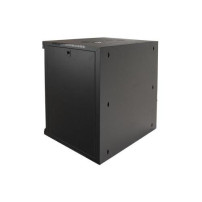 ARMADIO RACK 19" 15 UNITA' DA MURO PER RETI (A)750 X (L)540 X (P) 450 MM COLORE NERO PORTA VETRO LK1915UN LK1915UN LINK