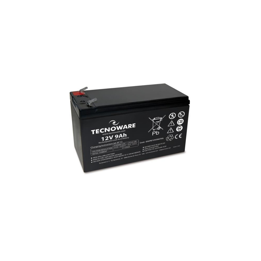 BATTERIA TECNOWARE 12V 9.0Ah FASTON 6,3MM LONG LIFE 24 MESI GARANZIA EACPE12V09ATWL