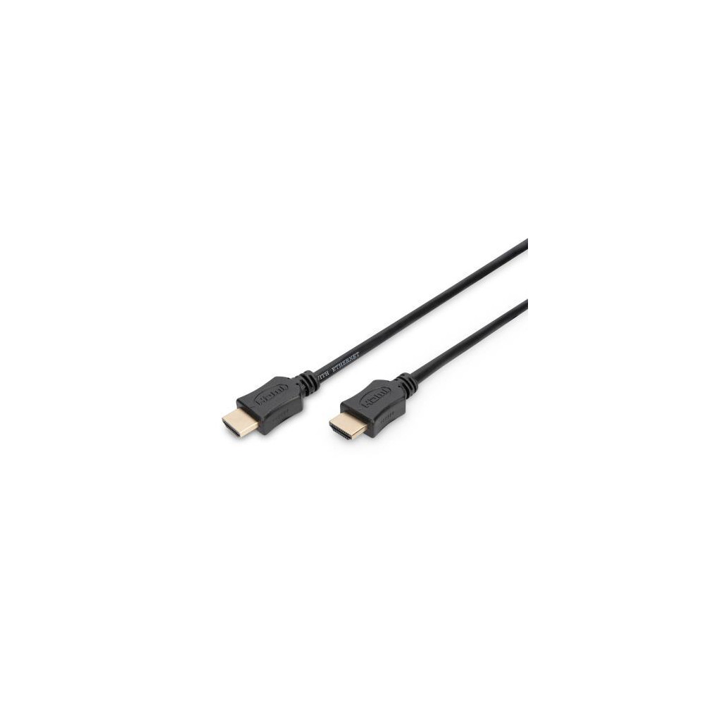 CAVO DIGITUS HDMI TO HDMI, M/M, 5MT, Ethernet, connettori DORATI, NERO, AK330107050S