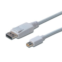 CAVO DIGITUS DISPLAYPORT TO MINI DP, M/M, 2MT, BIANCO, AK340102020W