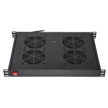 RIPIANO LINK PER ARMADI RACK19" CON 4 VENTOLE NERO 4 AGGANCI 483x330x44mm CON TERMOSTATO LKFAN4R LKFAN4R LINK