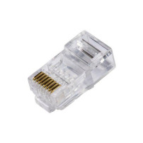 LINK CONFEZIONE 100 CONNETTORI 8 POLI CAT 6 UTP NON SCHERMATO RJ45 PER CAVO FLESSIBILE LKPL86U