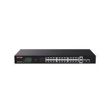 SWITCH IP-COM G1128P-24-250W 24P GIGABIT POE +2P uplink gigabit RJ45 +2P SFP Unmanaged switch rack mounted G1128P-24-250W IP-COM