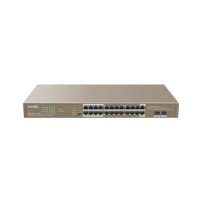 SWITCH TENDA TEG1126P-24-410W 24P GIGABIT 10/100/1000 POE 2P SFP UNMANAGED Potenza PoE 370W TEG1126P-24-410W TENDA