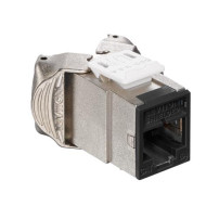 Presa RJ45 Atlas-X1 Cat 6A Shielded Jack Tool-free - Black