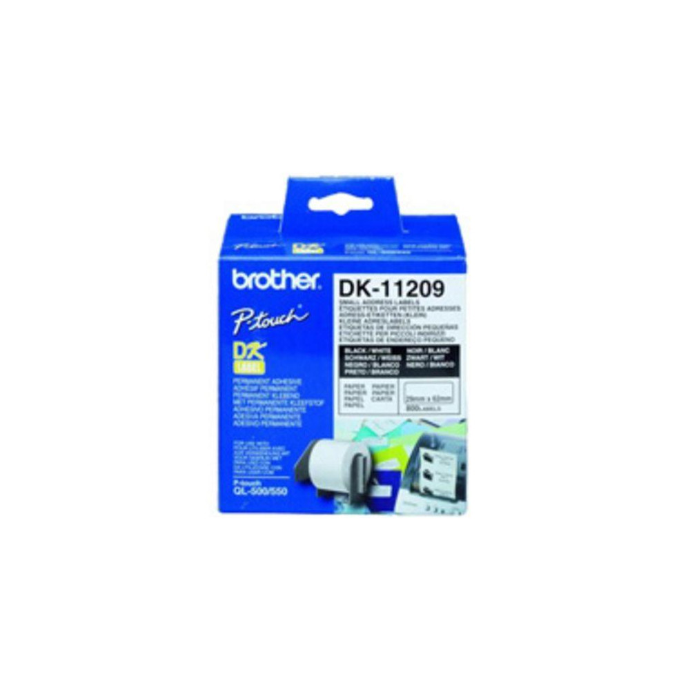 ETICHETTE BROTHER DK-11209 CONF.800PZ ADESIVE 29x62mm X QL-500 QL-550 QL-1050 QL-1050N QL-570 QL-700 QL-710W QL-800 QL-810W