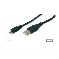 CAVO DIGITUS USB 2.0 A TO USB MICRO B, M-M, 1MT, SCHERMATO,NERO, AK112001