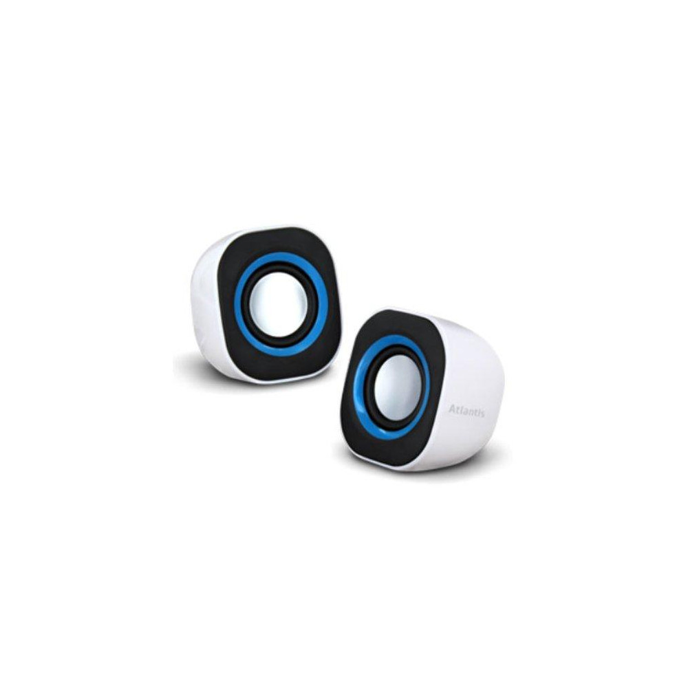 CASSE ATLANTIS SoundPower 410 Set di mini-casse stero amplificate per computer e portatile USB Bianco Lucido P003-C03-W