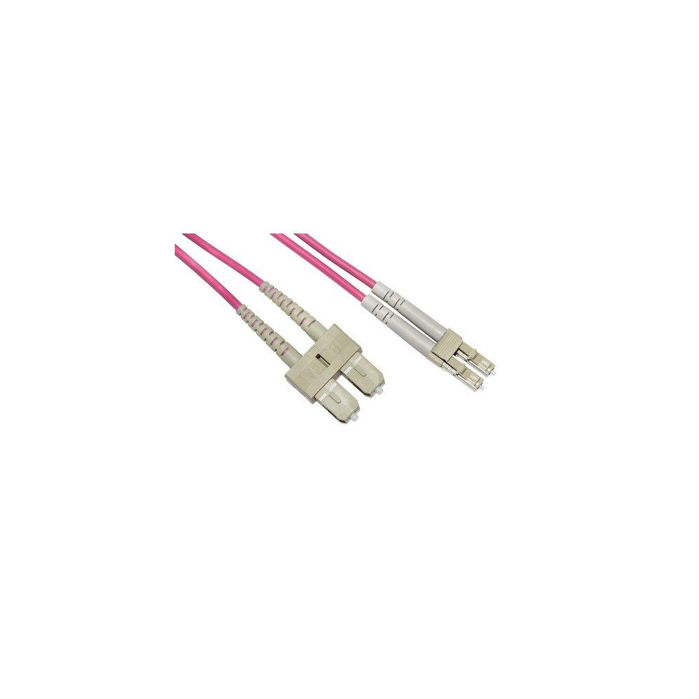 CAVO FIBRA OTTICA LC A SC MULTIMODE DUPLEX OM4 50/125 MT.1 LKLCSC4501