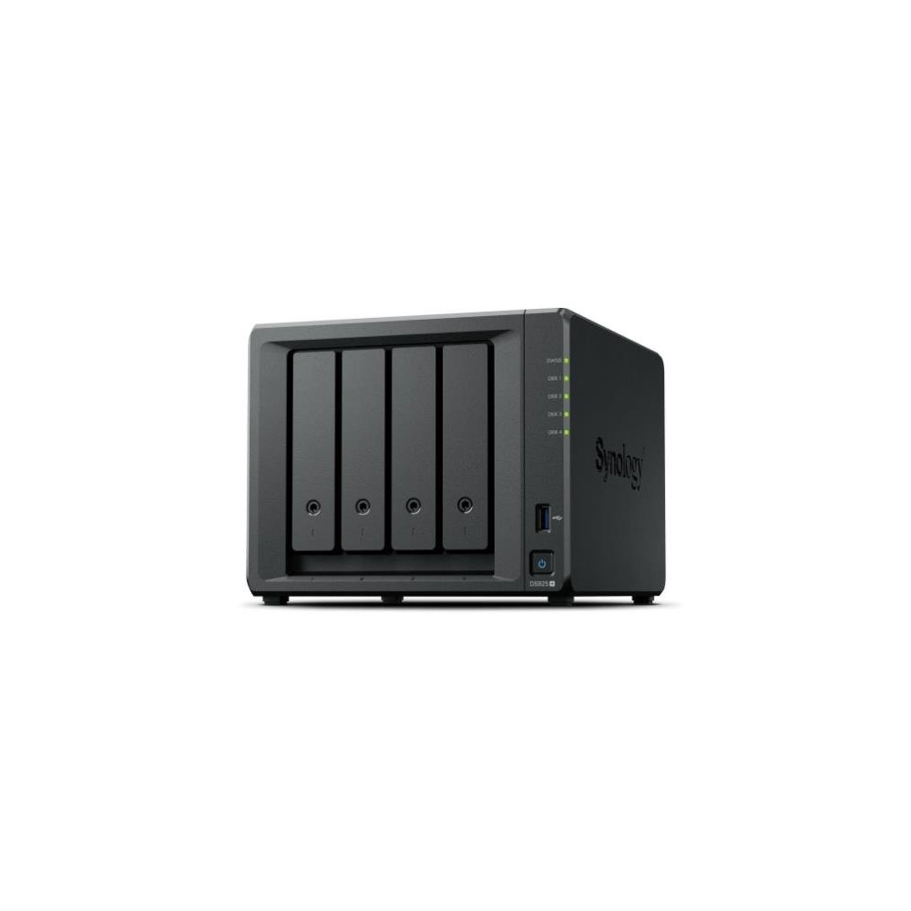 NAS TOWER SYNOLOGY DS925+ 4XHDD NOHDD 3.5''/2.5'' SATA + 2x SSD M.2 NVMe 2P 2.5GBe 4GB RAM CPU 4C 2.2 GHz AMD Ryzen V1500B DS925