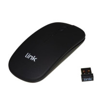 MOUSE LINK WIRELESS CON SENSORE OTTICO E RICEVITORE USB, CON BATTERIE RICARICABILI INTEGRATE DPI 1600, NERO, LKMOS34 LKMOS34 LIN