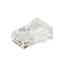 PLUG LINK CONFEZIONE 100 CONNETTORI 8 POLI CAT 6 UTP NON SCHERMATO RJ45 CON FORI PER CAVO FLESSIBILE - LKPL86F LKPL86F LINK