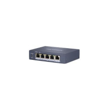 SWITCH HIKVISION L2, Unmanaged, 4 Gigabit RJ45 PoE ports, 1 Gigabit RJ45 uplink port, 802.3af/at/bt, port 1 support Hi-PoE 60w D
