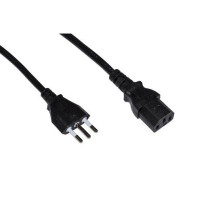 CAVO LINK ALIMENTAZIONE X PC/STAMPANTI SPINA ITALIANA TRIPOLARE 10A 1,8MT, NERO, LKIT18