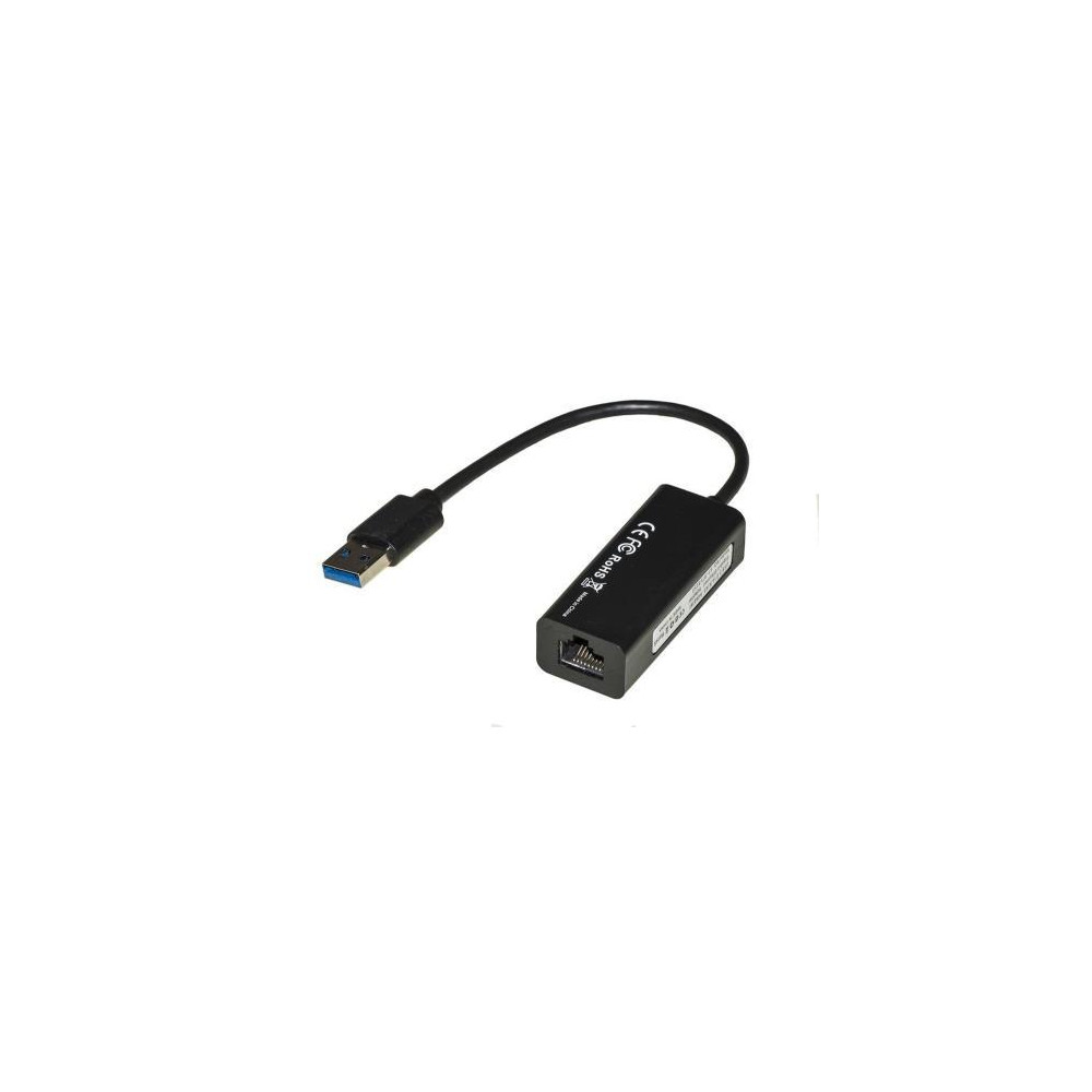 ADATTATORE LINK DA USB 3.0 "A" MASCHIO A RETE GIGABIT ETHERNET RJ45 8POLI - NERO LKMG02