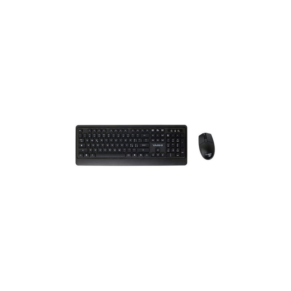 Yashi Professional Multimedia Soft Keyboard & Mouse Wireless KIT Black - MY537 MY537 YASHI
