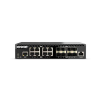 QNAP SWITCH Management 16 port of 10GbE port speed, 8 port SFP+, 8 port  10gbE RJ45, half-rackmount design QSW-M3216R-8S8T