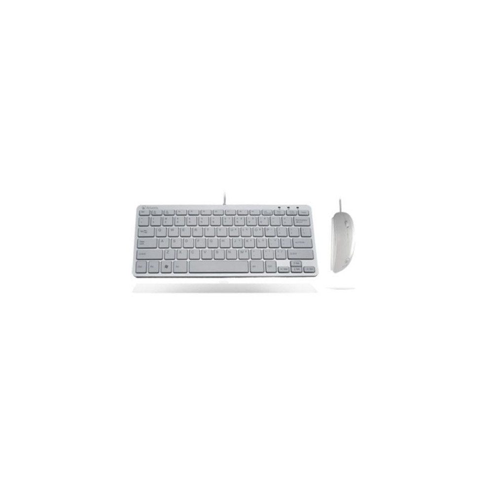 KIT ATLANTIS P013-LK-8830-COMBO ARGO KIT TASTIERA  ULTRASLIM + MOUSE OTTICO Colore Argento con tasti bianchi