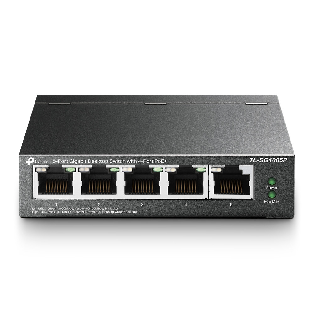 SWITCH TP-LINK TL-SG1005P 5P 10/100/1000Mbps RJ45 4P POE