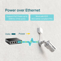 SWITCH TP-LINK TL-SG1005P 5P 10/100/1000Mbps RJ45 4P POE