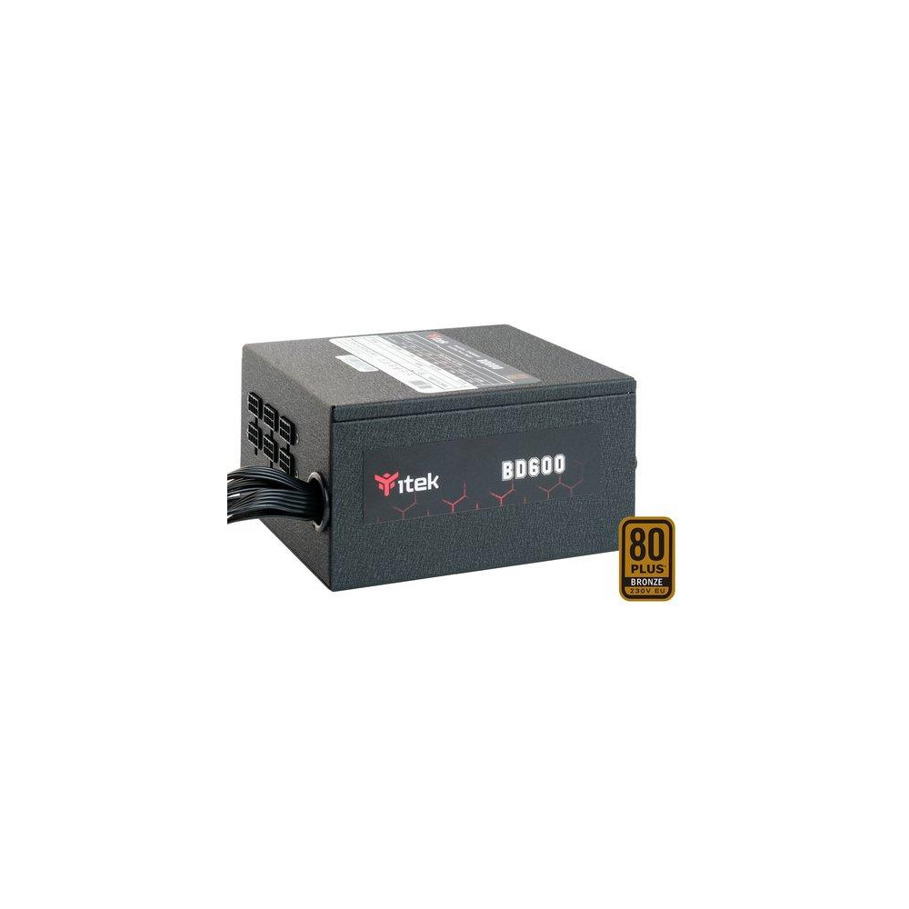 ALIMENTATORE ITEK BD600 600W ATX VENTOLA HTB 12CM - ACTIVE PFC - 80PLUS BRONZE, ITPSEBD600