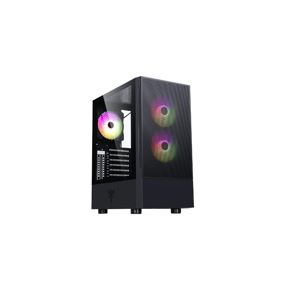 CASE ITEK M.TOWER "SIISBE 3.0" GAMING  USB3, 3*12cm fan ARGB, Trasp Wind, -  ITGCASIB30