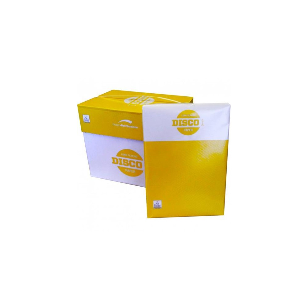 CARTA A4 DISCO 1+ x FOTOCOPIE/STAMPANTI 21x29,7 80gr (conf. 5 Risme x 500 fogli cad.)