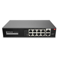 ATLANTIS SWITCH PoE A02-F10P8-120W 10 Porte 10/100Mbps di cui 8 PoE sino a 115W (120W tot) include KIT Mont. Muro (Wall Mount)