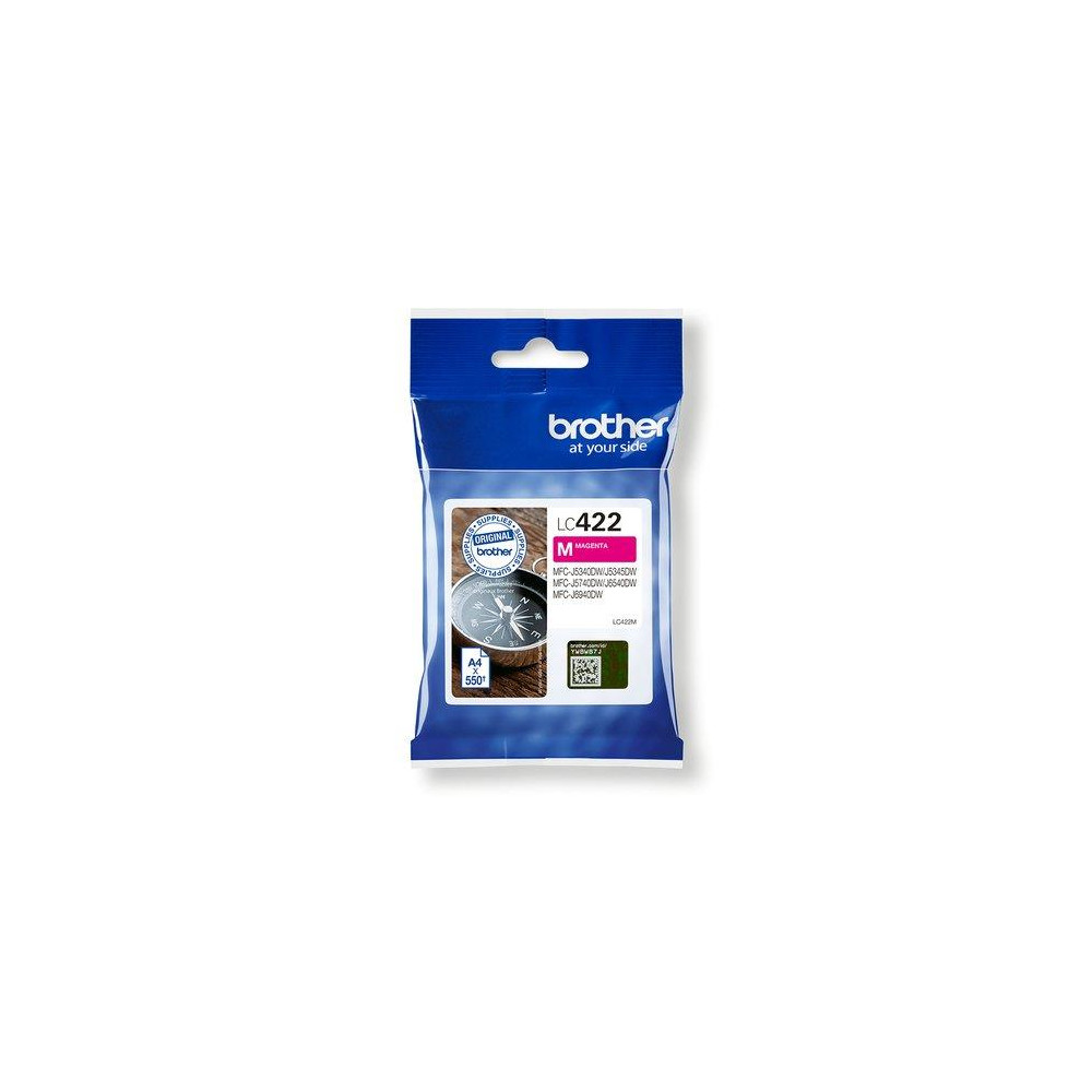 ORIGINAL Brother Cartuccia d'inchiostro magenta LC422M LC-422M ~550 Seiten
