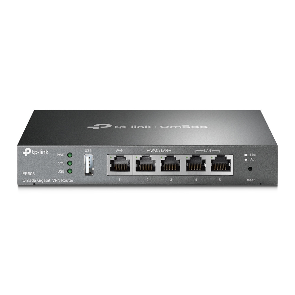 ROUTER TP-LINK ER605(TL-R605)GIGABIT MULTIWAN SAFESTREAM VPN ROUTER 1P GIGABIT WAN,3P GIGABIT WAN/LAN,1P GIGABIT LAN SDN OMADA