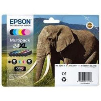 ORIGINAL Epson Multipack nero / ciano / magenta / giallo / ciano (chiaro) / magenta (chiaro) C13T24384011 24 XL ~4200 Seiten 6 c