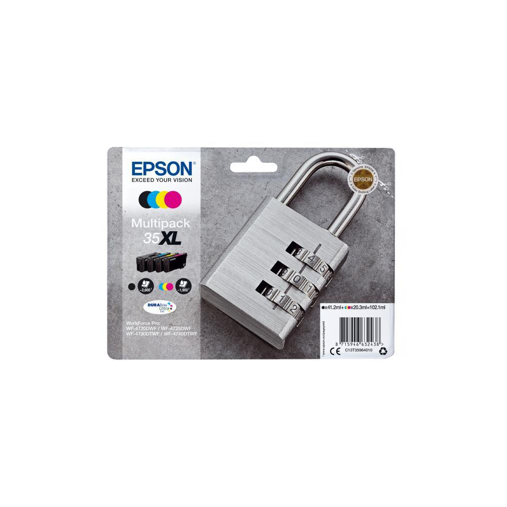 ORIGINAL Epson Multipack nero / ciano / magenta / giallo C13T35964010 35XL ~8300 Seiten