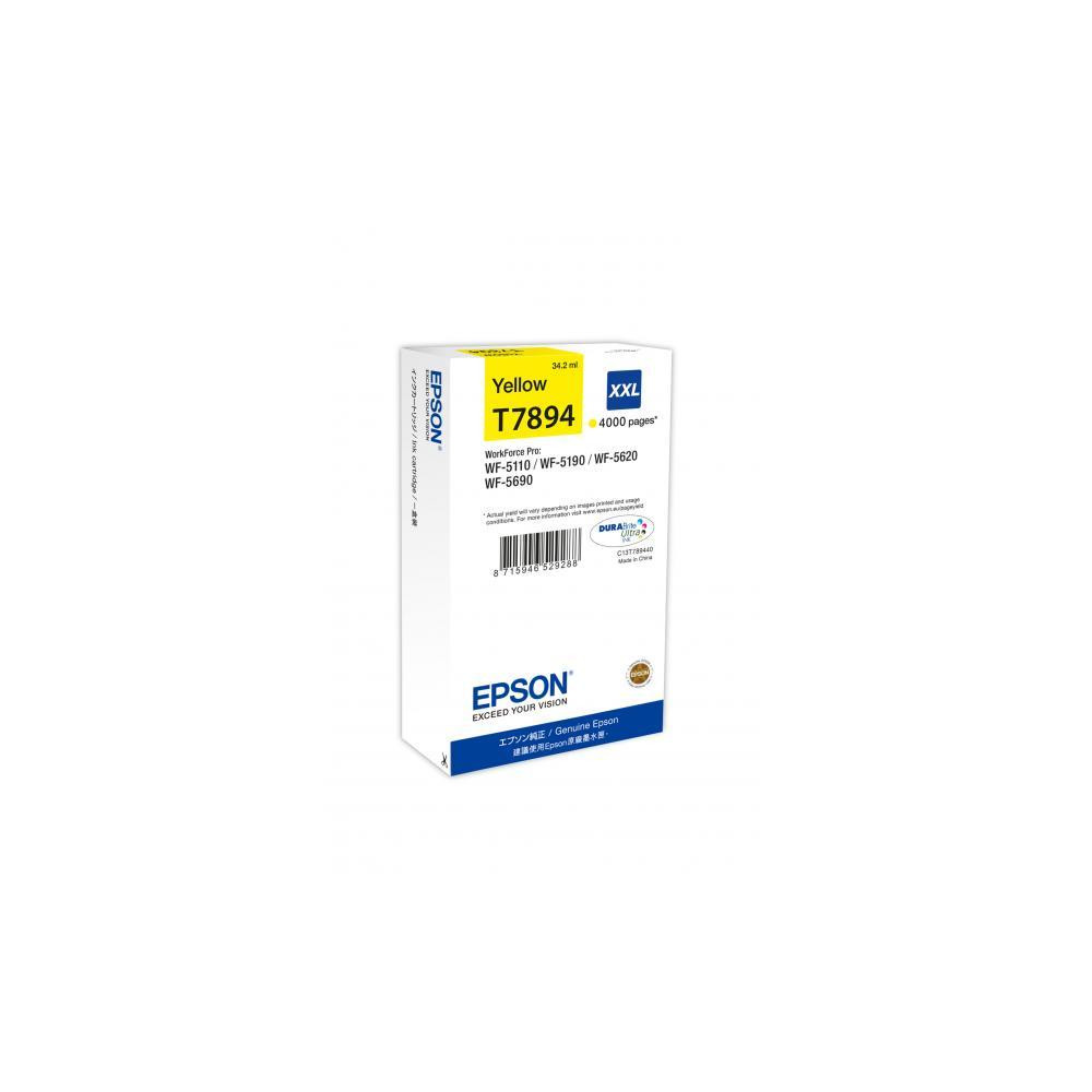 ORIGINAL Epson Cartuccia d'inchiostro giallo C13T789440 T7894 XXL ~4000 Seiten 34,2ml XXL