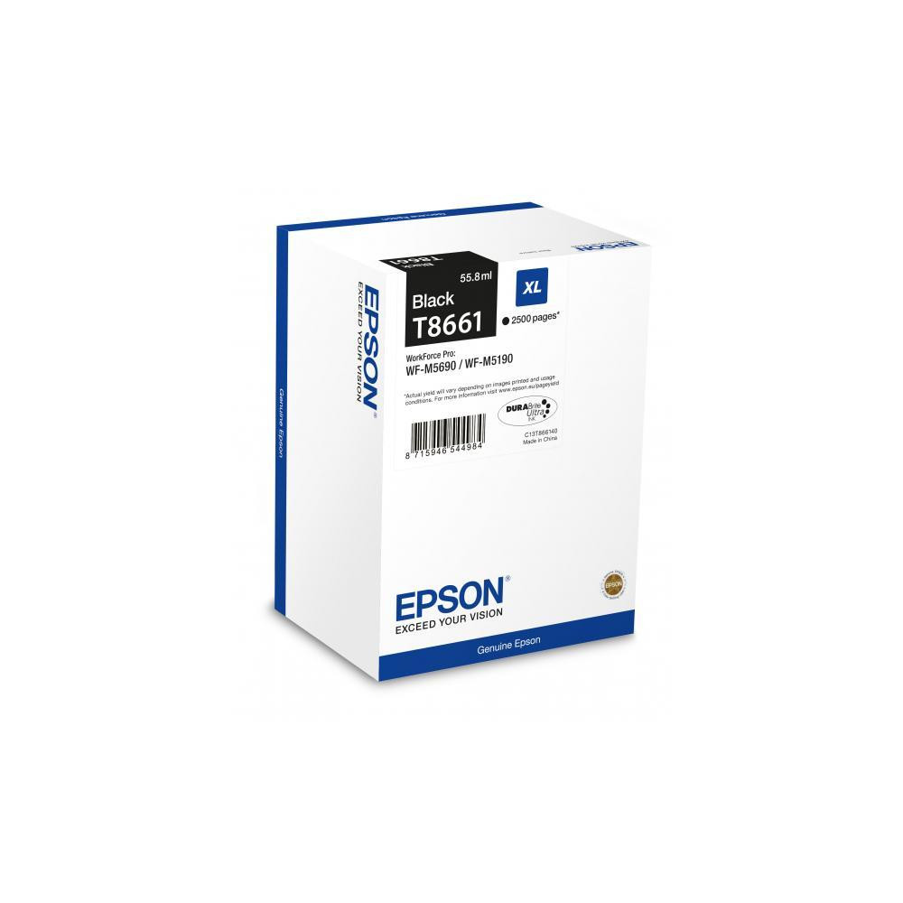 ORIGINAL Epson Cartuccia d'inchiostro nero C13T866140 T8661 XL ~2500 Seiten 55,8ml XL