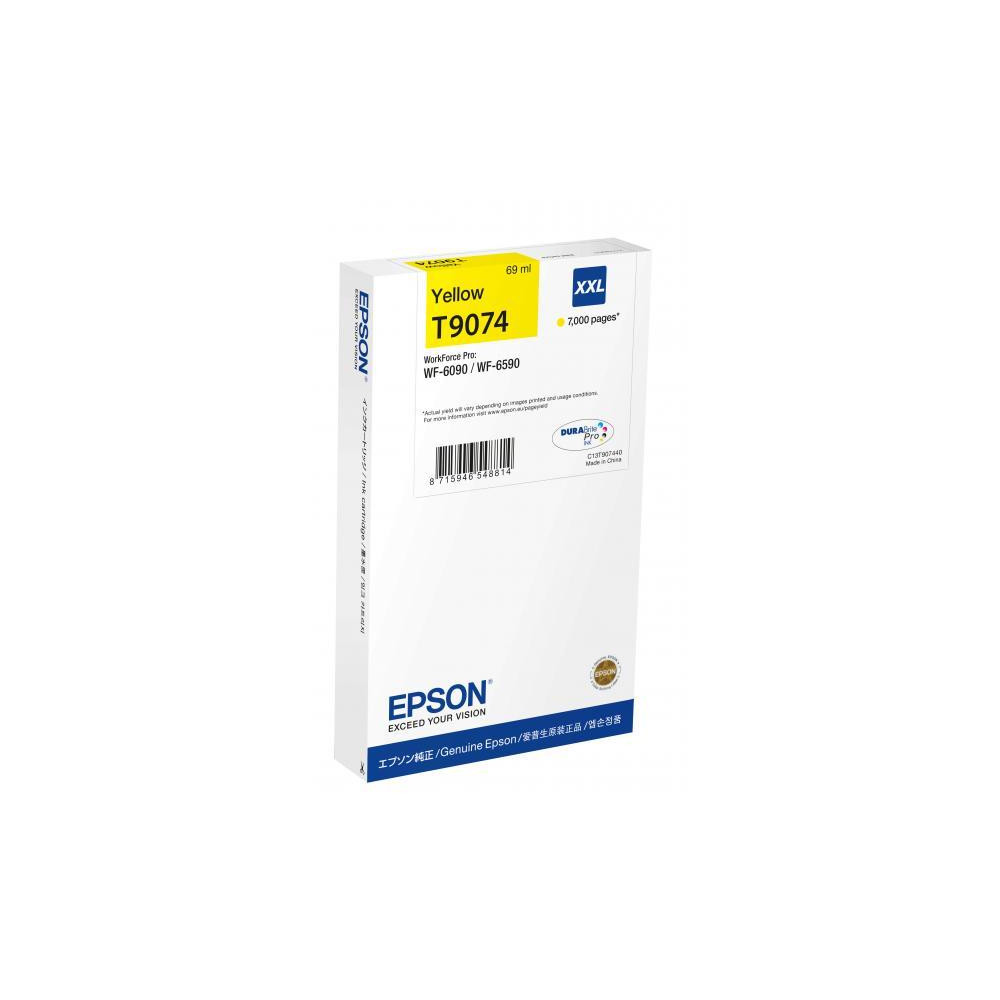 ORIGINAL Epson Cartuccia d'inchiostro giallo C13T90744N T9074 XXL ~7000 Seiten 69ml