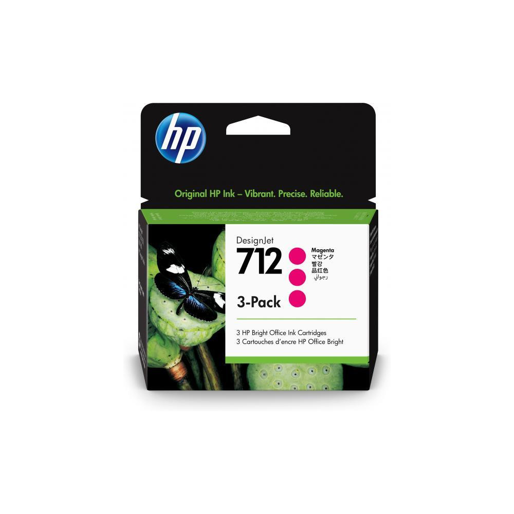 ORIGINAL HP Multipack magenta 3ED78A 712 ~1050 Seiten 87ml