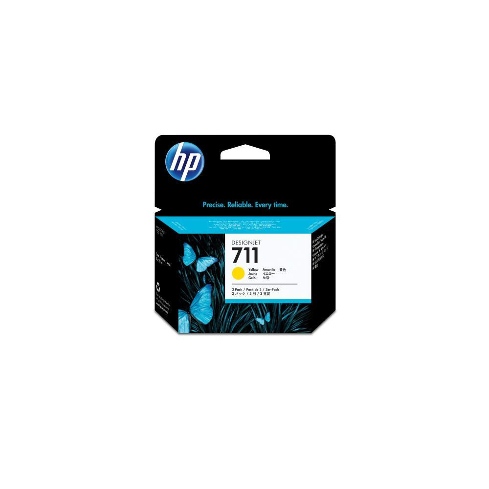 ORIGINAL HP Multipack giallo CZ136A 711 87ml 3-Pack 29 ml