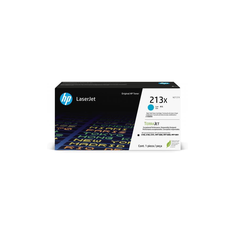 ORIGINAL HP toner ciano W2131X 213X ~6000 Seiten Cartuccia toner originale ciano ad alta capacitÃ  LaserJet HP 213X
